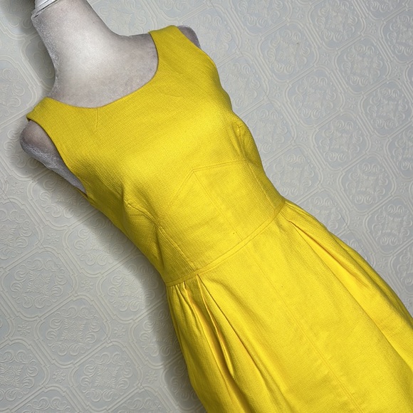 J.Crew | Bright Yellow Sleeveless Dress - Picture 4 of 17